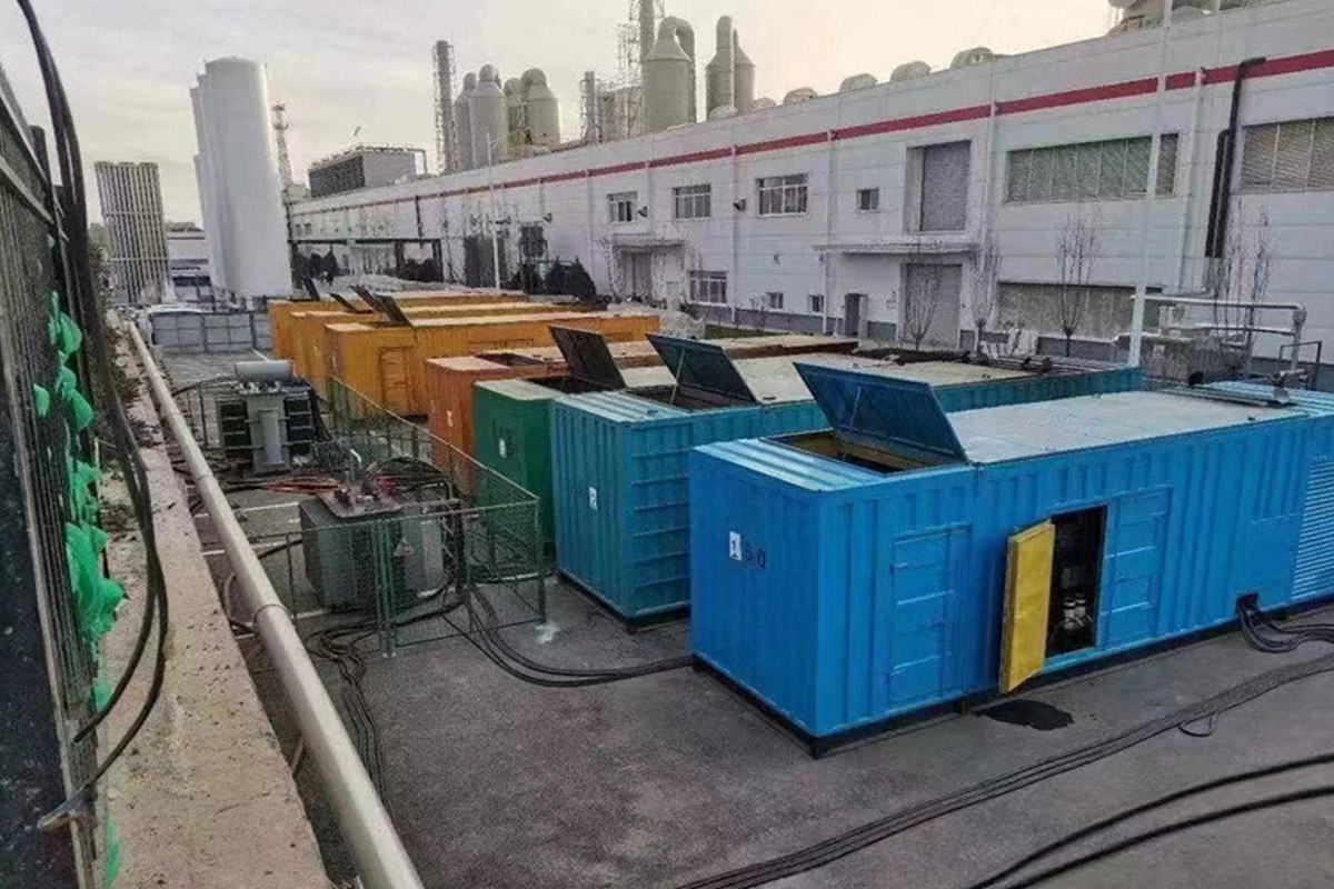 灵丘发电机租赁施工现场